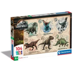 Clementoni Autres Personnages|Cartes|Jurassic World - 104 pièces