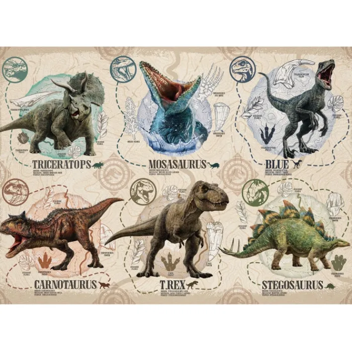 Clementoni Autres Personnages|Cartes|Jurassic World - 104 pièces