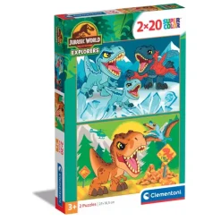 Clementoni Cartes|Animaux|Jurassic World - 2x20 pièces