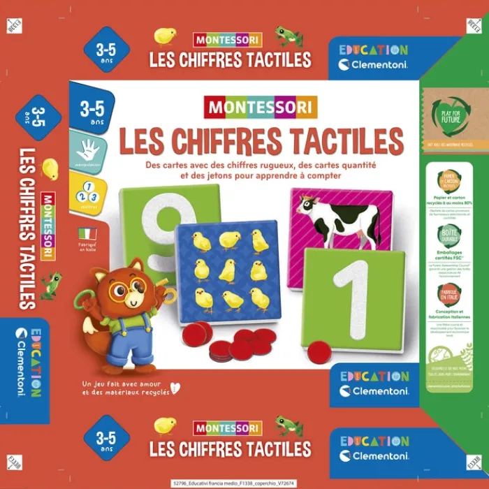 Clementoni Montessori|Les chiffres tactiles - Montessori