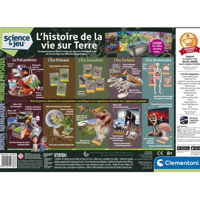 Clementoni Science Classique|L'histoire de la vie sur Terre - Réalité Virtuelle