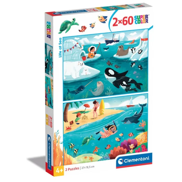 Clementoni Cartes|Illustrations|Life At Sea - 60 pièces