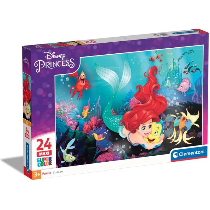 Clementoni Cartes|Princesses Disney|Little Mermaid - 24 pièces