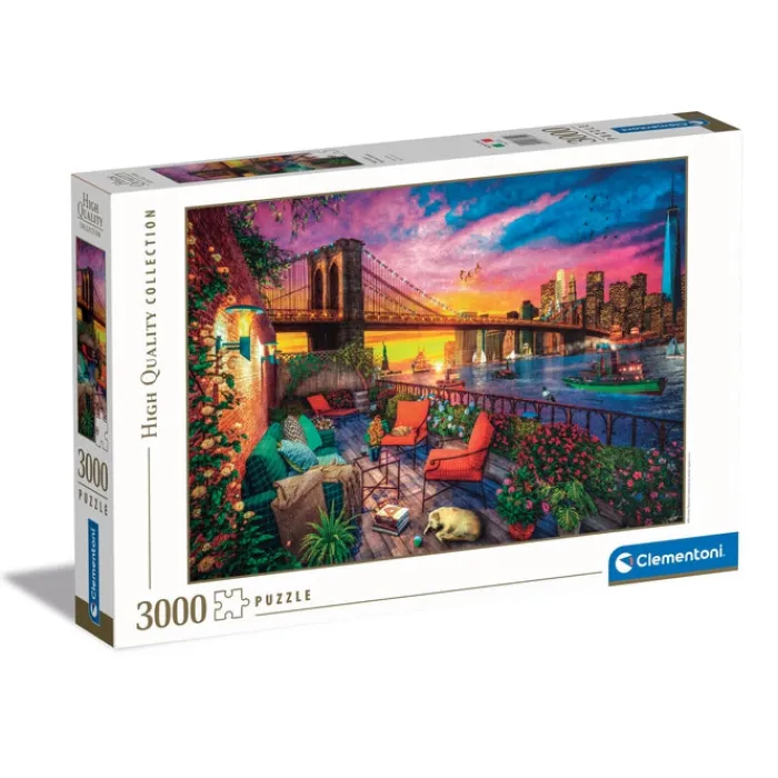 Clementoni Football|Vintage|Manhattan Balcony Sunset - 3000 pièces
