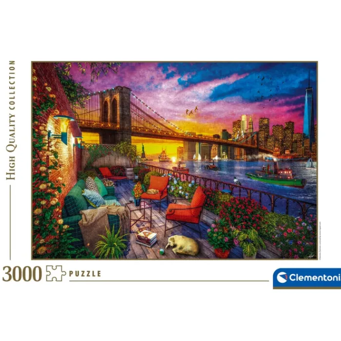Clementoni Football|Vintage|Manhattan Balcony Sunset - 3000 pièces