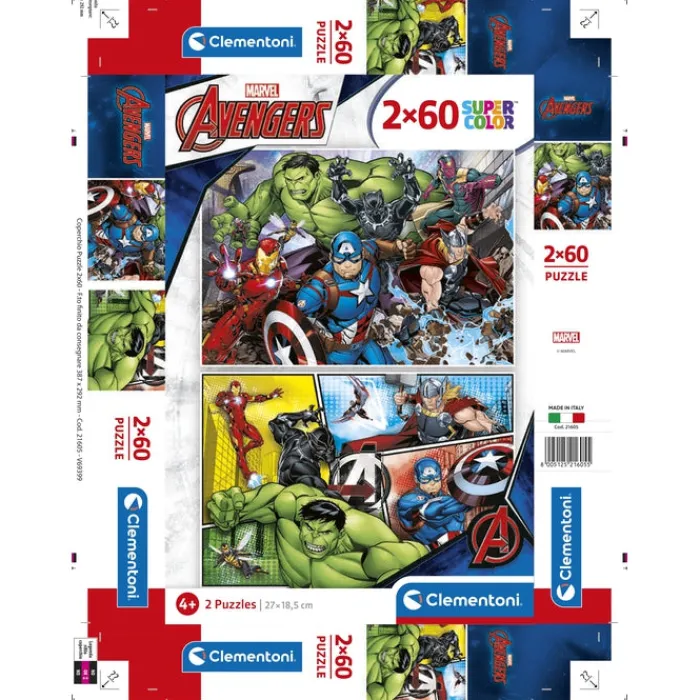 Clementoni Cartes|Marvel Avengers - 60 pièces