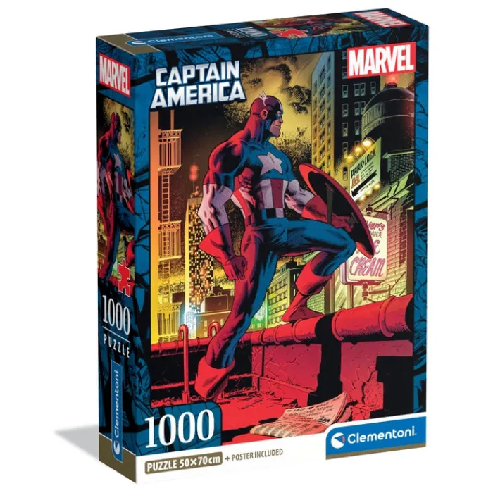 Clementoni Football|Vintage|Marvel Captain America - 1000 pièces