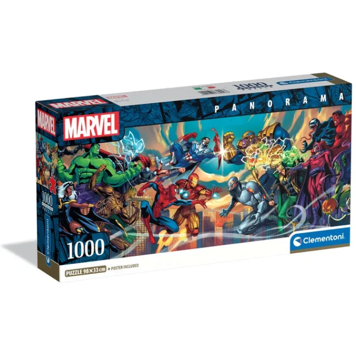 Clementoni Football|Vintage|Marvel Heroes Vs Villa - 1000 pièces