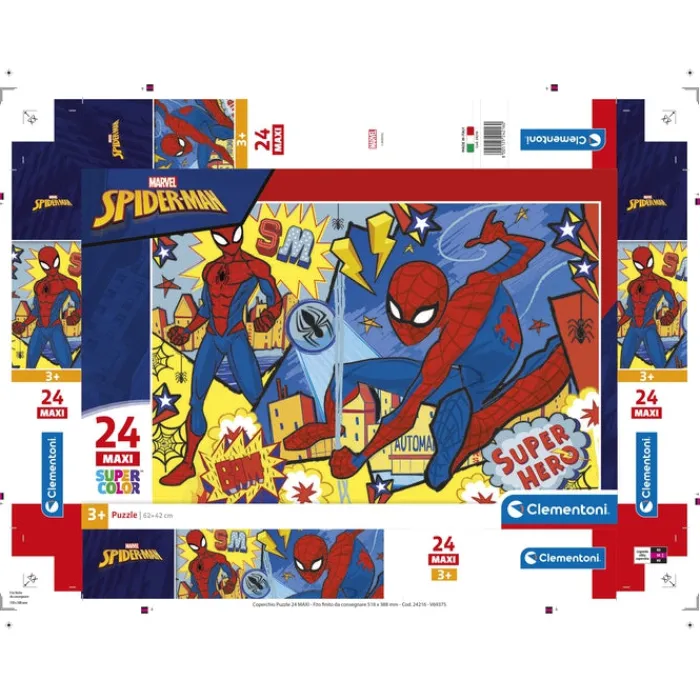 Clementoni Cartes|Marvel Spiderman - 24 pièces