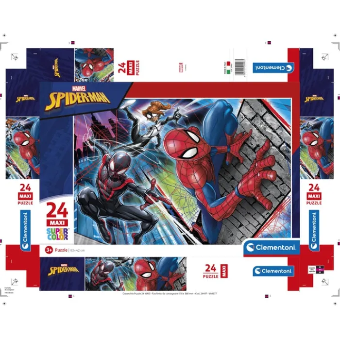 Clementoni Cartes|Marvel Spider-Man - 24 pièces