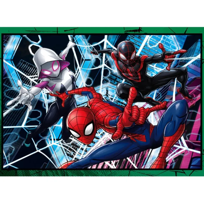 Clementoni Cartes|Marvel Spiderman - 1x12 + 1x16 + 1x20 + 1x24 pièces