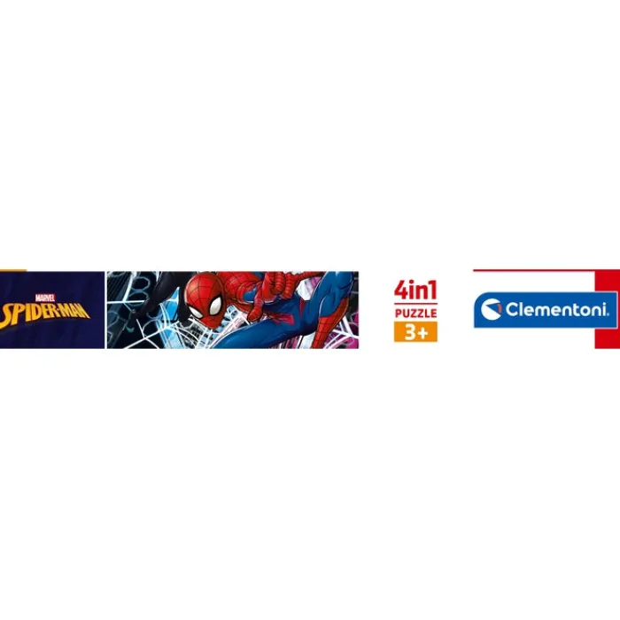 Clementoni Cartes|Marvel Spiderman - 1x12 + 1x16 + 1x20 + 1x24 pièces