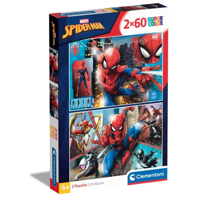 Clementoni Cartes|Marvel Spider-Man - 2x60 pièces