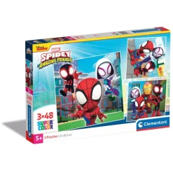 Clementoni Football|Vintage|Marvel Spidey & His Amazing Friends - 3x48 pièces