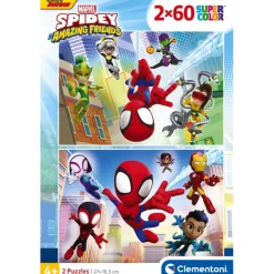 Clementoni Cartes|Vintage|Marvel Spidey & His Amazing Friends - 60 pièces