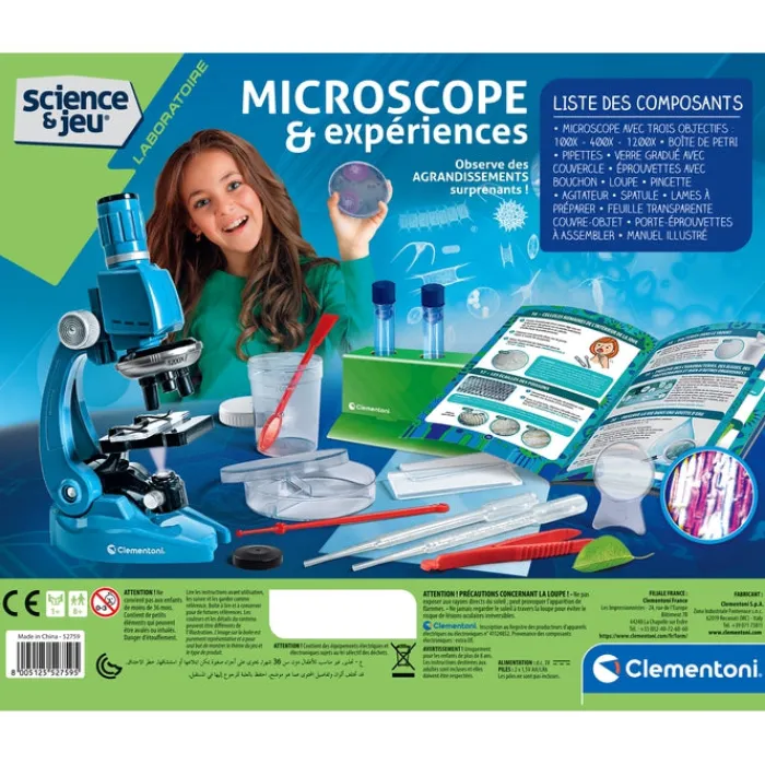 Clementoni Science Classique|Microscope & expériences