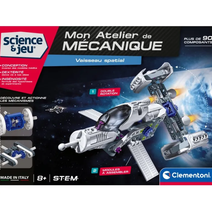 Clementoni Construction|Mon atelier de mécanique - Navette spatiale