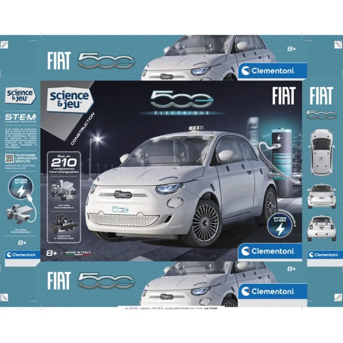 Clementoni Construction|Mon atelier de mécanique - Fiat 500 électrique