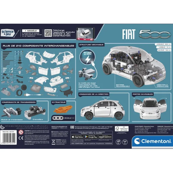 Clementoni Construction|Mon atelier de mécanique - Fiat 500 électrique
