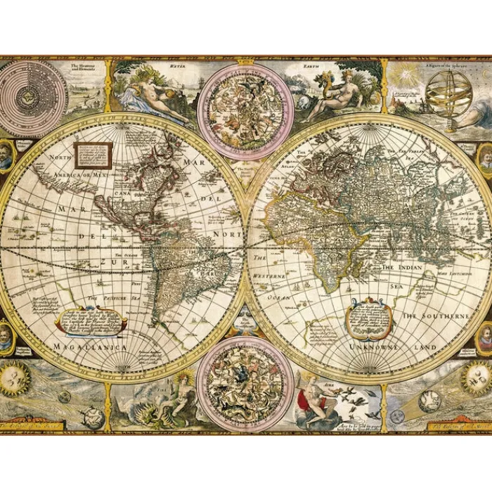 Clementoni Football|Vintage|Old Map - 3000 pièces