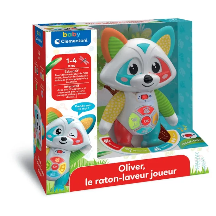 Clementoni Centres D'Activités|Oliver, le raton-laveur joueur