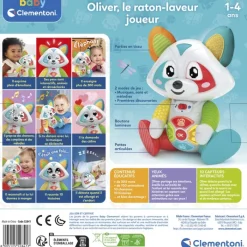 Clementoni Centres D'Activités|Oliver, le raton-laveur joueur