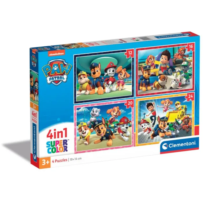 Clementoni Cartes|Paw Patrol - 1x12 + 1x16 + 1x20 + 1x24 pièces