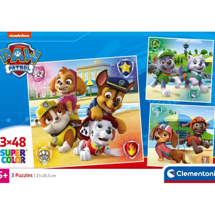 Clementoni Football|Personnages Disney|Paw Patrol - 3x48 pièces