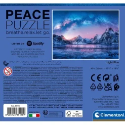 Clementoni Football|Vintage|Peace Puzzle - Light Blue - 500 pièces