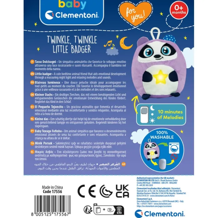 Clementoni Peluches|Peluche Twinkle Twinkle - Blaireau