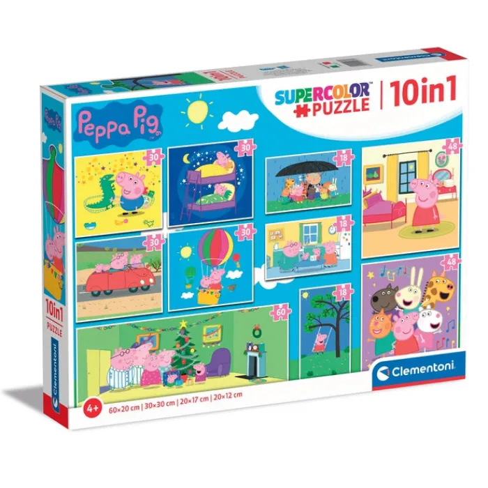 Clementoni Autres Personnages|Cartes|Peppa Pig - 1x60 + 2x48 + 4x30 + 3x18 pièces
