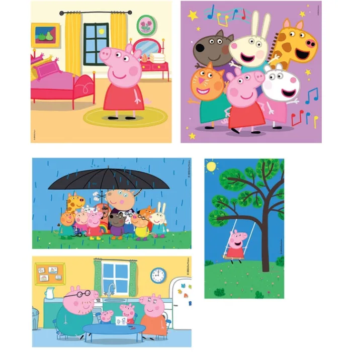 Clementoni Autres Personnages|Cartes|Peppa Pig - 1x60 + 2x48 + 4x30 + 3x18 pièces