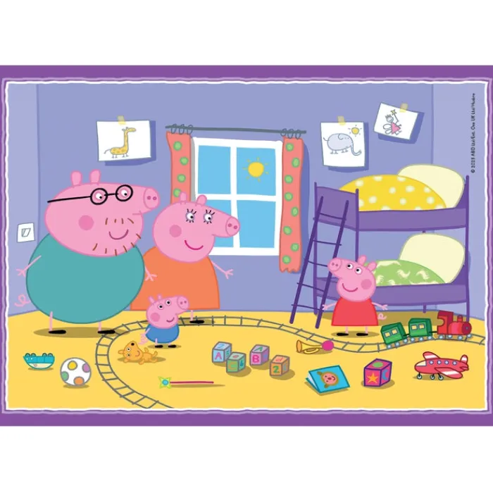 Clementoni Cartes|Autres Personnages|Peppa Pig - 1x12 + 1x16 + 1x20 + 1x24 pièces