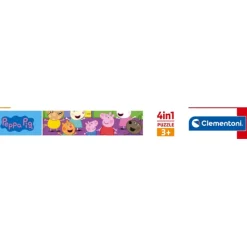 Clementoni Cartes|Autres Personnages|Peppa Pig - 1x12 + 1x16 + 1x20 + 1x24 pièces
