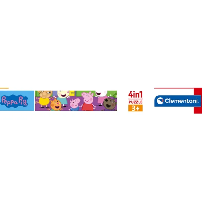 Clementoni Cartes|Autres Personnages|Peppa Pig - 1x12 + 1x16 + 1x20 + 1x24 pièces