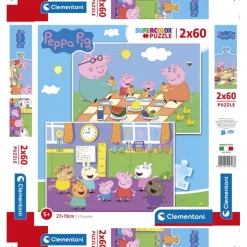 Clementoni Cartes|Autres Personnages|Peppa Pig - 2x60 pièces