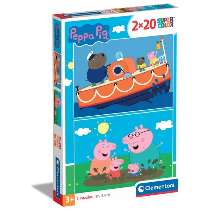 Clementoni Cartes|Autres Personnages|Peppa Pig - 2x20 pièces