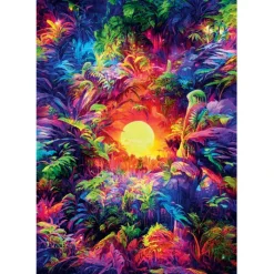 Clementoni Color Boom|Football|Psychedelic Jungle Sunrise - 500 pièces