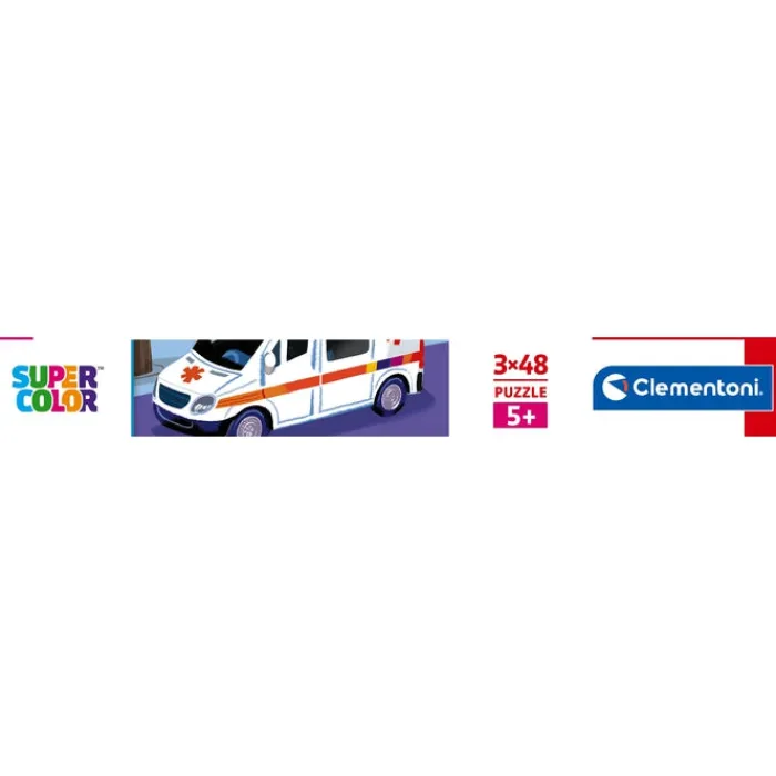 Clementoni Cartes|Illustrations|Rescue Vehicles - 3x48 pièces