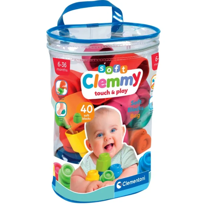 Clementoni Cubes Souples Clemmy|Sac souple 40 cubes Clemmy