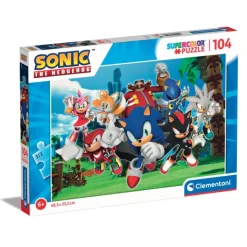Clementoni Cartes|Autres Personnages|Sonic - 104 pièces