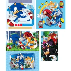 Clementoni Cartes|Autres Personnages|Sonic - 1x60 + 2x48 + 4x30 + 3x18 pièces