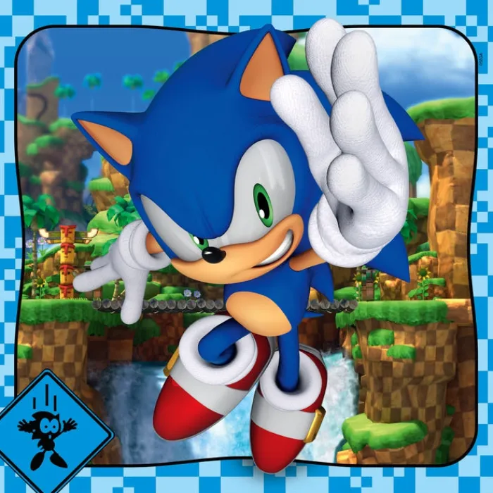 Clementoni Cartes|Autres Personnages|Sonic - 3x48 pièces