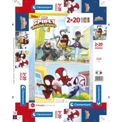 Clementoni Cartes|Spidey And His Amazing Friends - 2x20 pièces