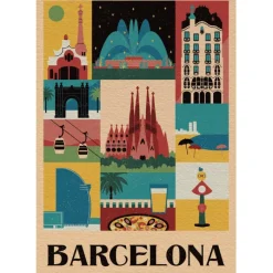 Clementoni Football|Vintage|Style In The City - Barcelona - 1000 pièces