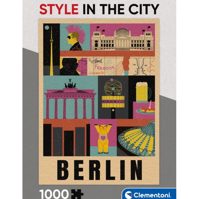 Clementoni Football|Vintage|Style In The City - Berlin - 1000 pièces