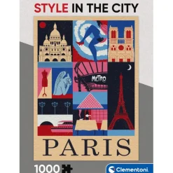 Clementoni Football|Vintage|Style In The City - Paris - 1000 pièces