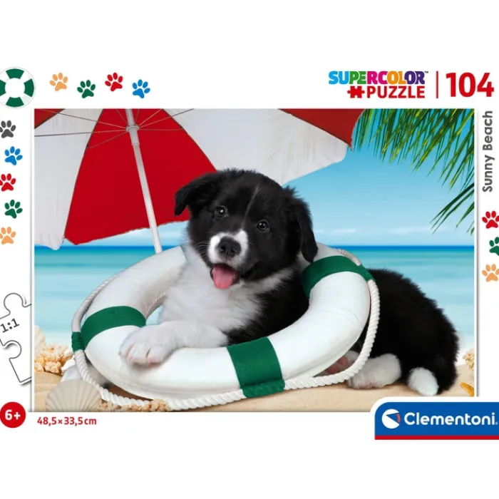 Clementoni Animaux|Cartes|Sunny Beach - 104 pièces