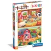 Clementoni Animaux|Cartes|The Farmyard Family - 2x20 pièces