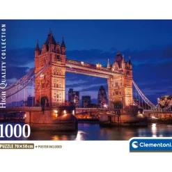 Clementoni Football|Vintage|Tower Bridge At Night - 1000 pièces